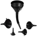 Relaxdays Trichter Set mit Schlauch Schwarz