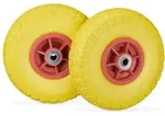 Relaxdays Sackkarrenrad PU 2er Set 4.1/3.5-4 Gelb,Rot