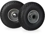 Relaxdays Sackkarrenrad Vollgummi im 2er Set Schwarz,Grau