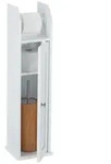 Relaxdays Stehender Toilettenpapierhalter Wei&szlig;