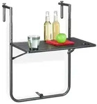 Relaxdays Balkonh&auml;ngetisch klappbar Schwarz