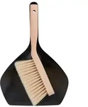 Relaxdays Kehrgarnitur Holz & Metall Hellbraun,Schwarz