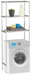 Relaxdays &Uuml;berbauregal Waschmaschine 3 Ablagen Silber