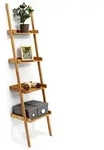 Relaxdays Leiterregal Bambus 4-stufig Hellbraun