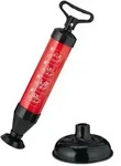 Relaxdays Abflussreiniger Pumpe Rot,Schwarz
