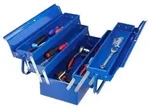 Relaxdays Werkzeugkoffer leer blau Blau,Silber