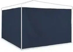 Relaxdays Pavillon Seitenteile 2er Set dunkelblau Wei&szlig;,Dunkelblau