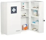 Relaxdays Medizinschrank abschlie&szlig;bar Anthrazit,Wei&szlig;