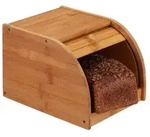 Relaxdays Brotkasten Bambus Hellbraun