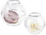Relaxdays Zwiebeldose transparent 2er Set Transparent
