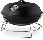 Relaxdays Kugelgrill tragbar Schwarz,Silber