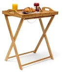 Relaxdays Tabletttisch Bambus 63,5 cm natur Hellbraun