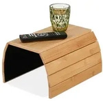 Relaxdays Sofatablett Bambus Hellbraun,Schwarz