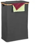 Relaxdays W&auml;schekorb mit Deckel 105 l Hellbraun,Schwarz