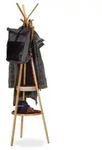 Relaxdays Bambus Garderobe mit Ablagen Hellbraun