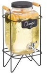 Relaxdays Getr&auml;nkespender 4 Liter Schwarz,Silber,Transparent
