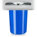 Relaxdays M&uuml;lleimer f&uuml;r Arbeitsplatte 8 Liter Blau,Silber