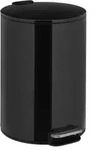 Relaxdays Treteimer 12 Liter Schwarz,Silber