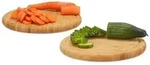 Relaxdays Fr&uuml;hst&uuml;cksbrettchen Set 30 cm Hellbraun