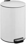 Relaxdays Treteimer 12 Liter Wei&szlig;,Silber