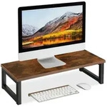 Relaxdays Monitorst&auml;nder im Industrial-Design Dunkelbraun,Schwarz