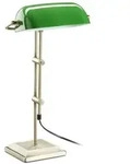 Relaxdays Bankerlampe gr&uuml;n Gold,Gr&uuml;n,Schwarz