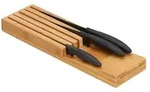 Relaxdays Messerorganizer Bambus f&uuml;r 5 Messer Hellbraun