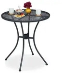 Relaxdays Gartentisch mit Schirmloch Anthrazit