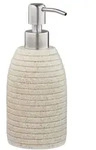 Relaxdays Seifenspender Edelstahlpumpe Rillen Beige,Silber