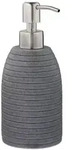 Relaxdays Seifenspender Edelstahlpumpe Rillen Silber,Grau