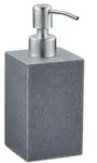 Relaxdays Seifenspender Edelstahlpumpe eckig Silber,Grau