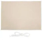 Relaxdays Beiges Sonnensegel rechteckig Beige,Silber