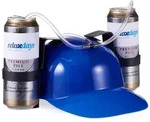Relaxdays 4 x Party Trinkhelm Blau,Schwarz,Transparent