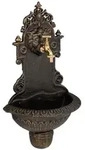 Relaxdays Wandbrunnen mit Wasserspeier Gold,Kupfer