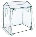 Relaxdays Foliengew&auml;chshaus PVC Dunkelgr&uuml;n,Schwarz,Transparent
