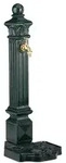 Relaxdays Standbrunnen Antik S&auml;ule Dunkelgr&uuml;n,Gold