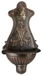 Relaxdays Wandbrunnen Antik Braun,Gold