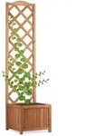 Relaxdays 2 in 1 Rankkasten aus Holz Hellbraun
