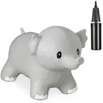 Relaxdays H&uuml;pftier Elefant Wei&szlig;,Schwarz,Grau