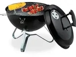 Relaxdays Tragbarer Kugelgrill &Oslash; 37 cm Schwarz,Silber