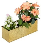 Relaxdays Blumenkasten f&uuml;r innen Gold