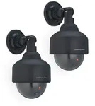 Relaxdays Schwarzer Kamera Dummy Dome-Form 2er Set Schwarz