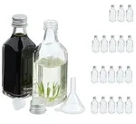 Relaxdays Kleine Flaschen im Set 50 ml Silber,Transparent