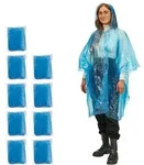 Relaxdays 100 x Regenponcho blau Hellblau