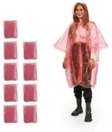 Relaxdays 30x Einweg Regenponcho Rot Rot