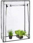 Relaxdays Tomatengew&auml;chshaus mit PVC-Folie Schwarz,Transparent