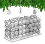Relaxdays Weihnachtskugeln im 96er Set Silber