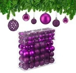 Relaxdays Weihnachtskugeln im 150er Set Pink,Silber