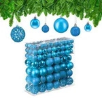 Relaxdays Weihnachtskugeln im 150er Set Silber,T&uuml;rkis