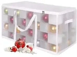 Relaxdays Weihnachtskugel Aufbewahrungsbox Wei&szlig;,Transparent